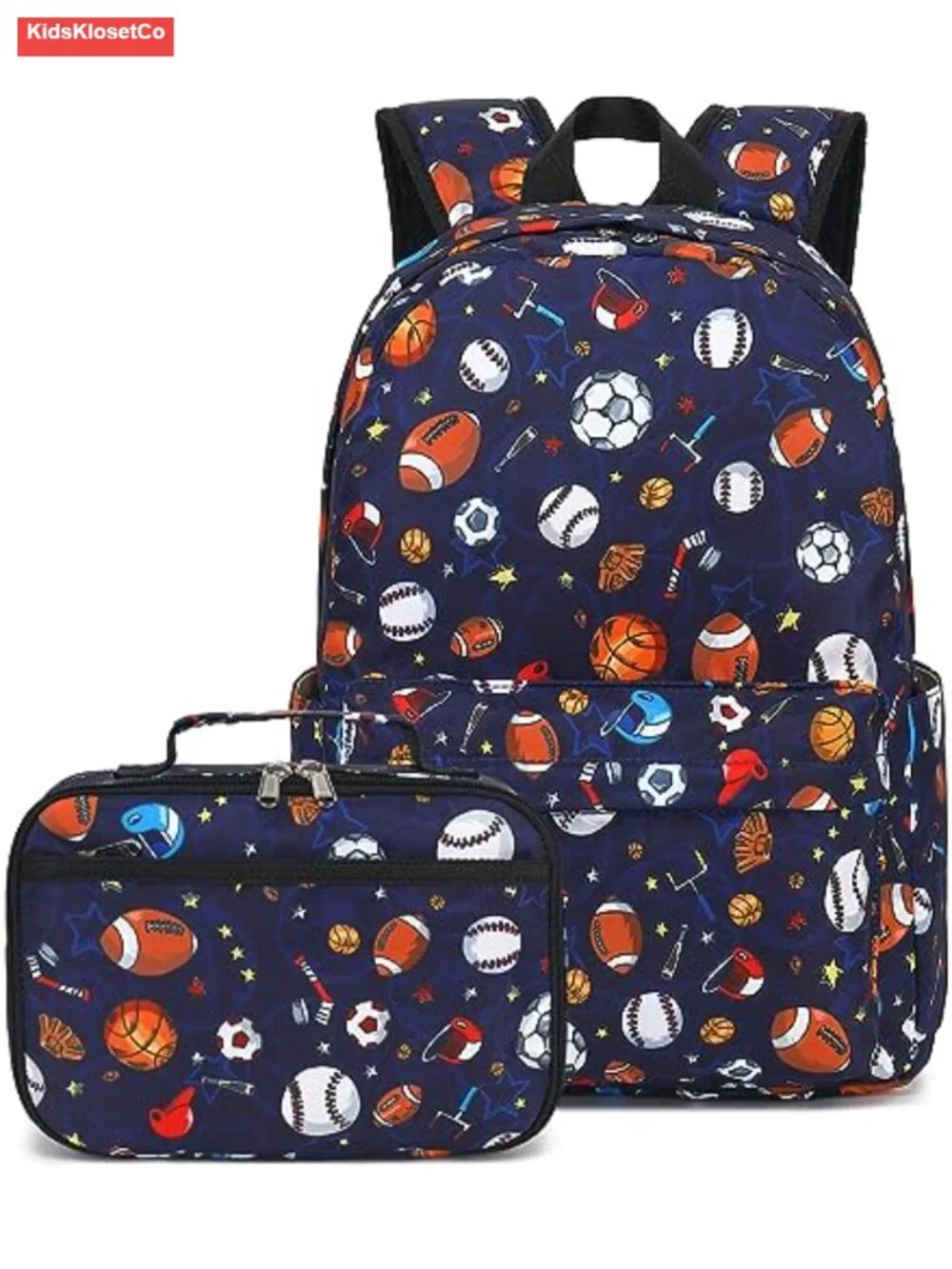 Kids Backpack with Lunch Box Set, Water-Resistant Polyester, 15 inch, Cute